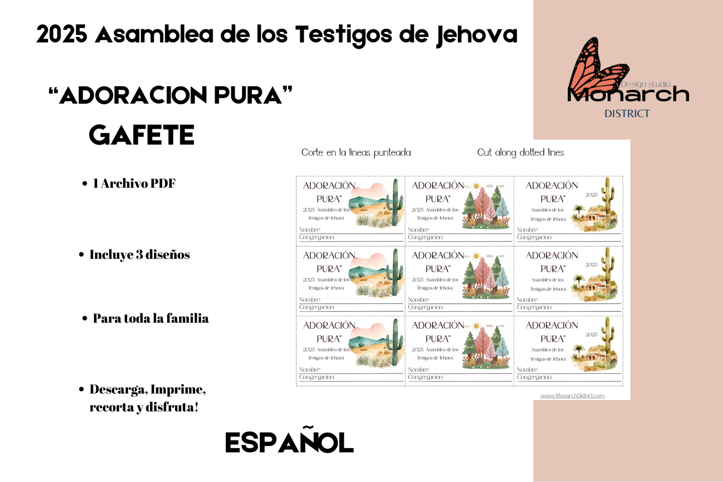 DIGITAL | ESPAÑOL Gafete/Solapa Asamblea ADORACIÓN PURA. Versión 1