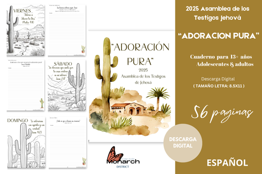 DIGITAL  | ESPAÑOL Libro de notas Asamblea ADORACION PURA para adolescentes y adultos