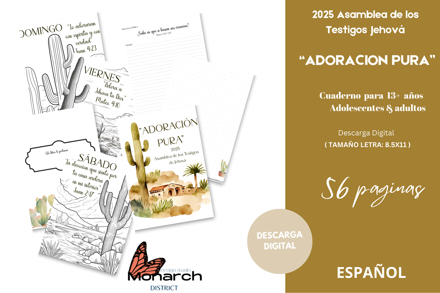 DIGITAL  | ESPAÑOL Libro de notas Asamblea ADORACION PURA para adolescentes y adultos