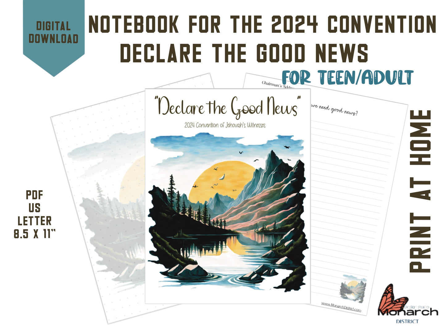 DIGITAL Notebook for teens and adults for 2024 Convention “DECLARE THE GOOD NEWS” ENGLISH