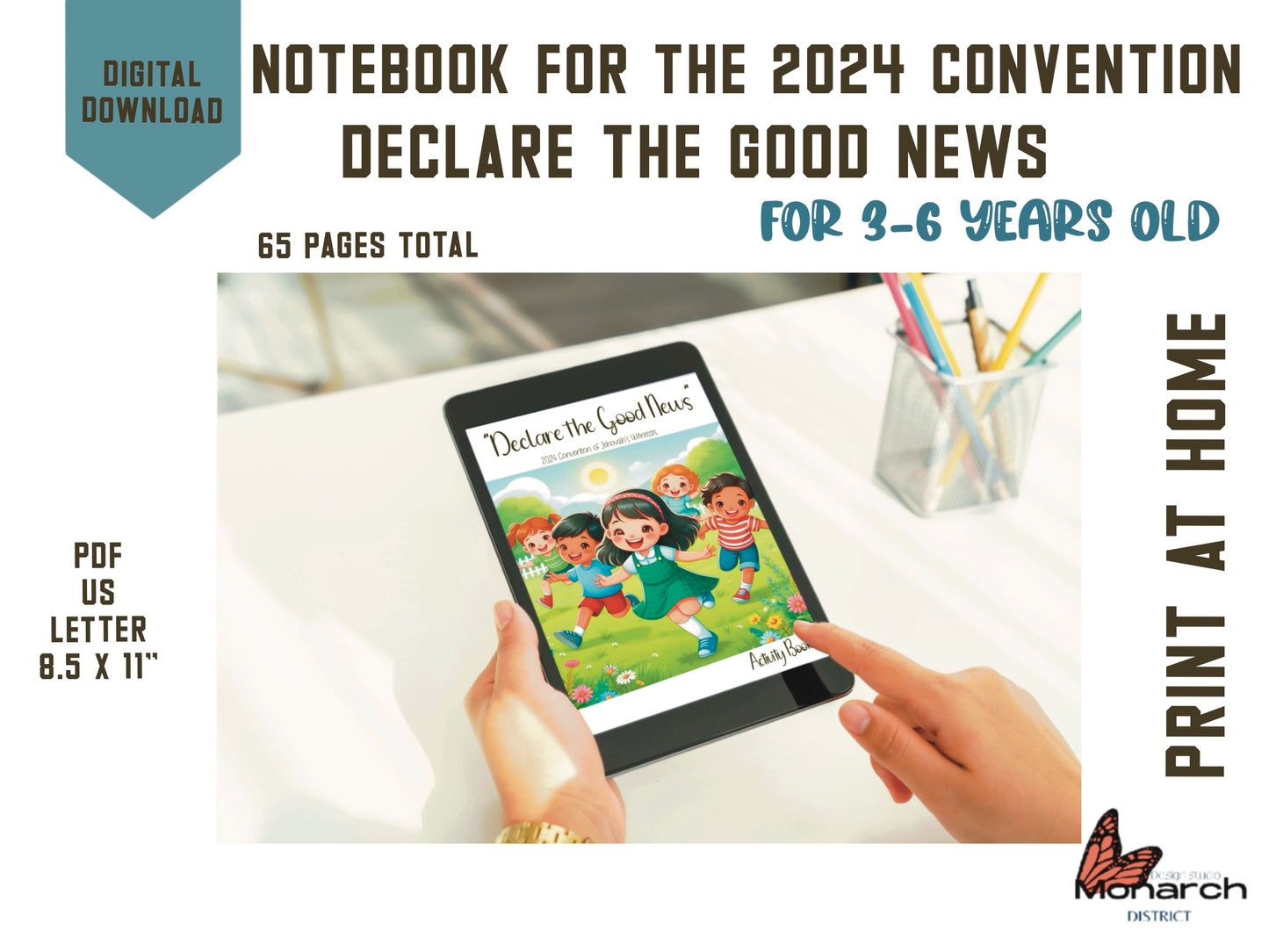 DIGITAL NOTEBOOK for kids 3-6 YO JW 2024 Convention “DECLARE THE GOOD NEWS” ENGLISH