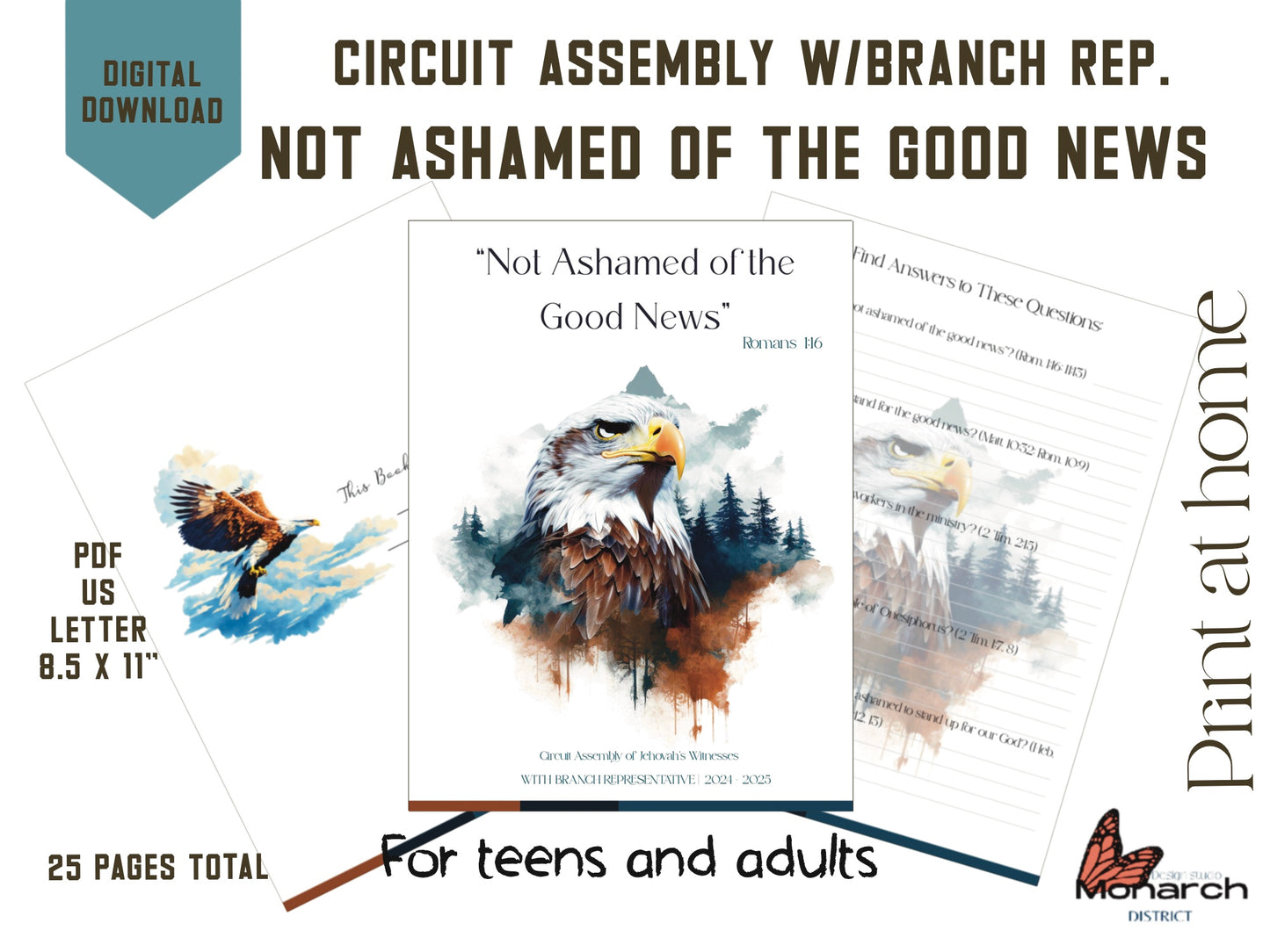 DIGITAL  | ENGLISH Notebook  Circuit Assembly for teen/adult NOT ASHAMED OF THE GOOD NEWS With Branch Representative. Eagle design