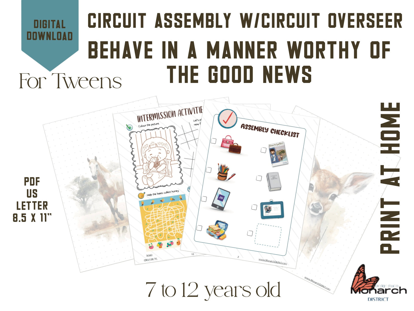 DIGITAL  | ENGLISH Notebook  Circuit Assembly for tweens 7-12 YO. BEHAVE IN A MANNER WORTHY OF THE GOOD NEWS