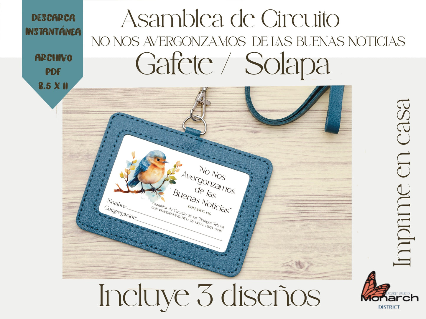 DIGITAL | ENGLISH Badge Lapel Circuit Assembly “Nos Ashamed of the Good News” with Branch Representative. Birds