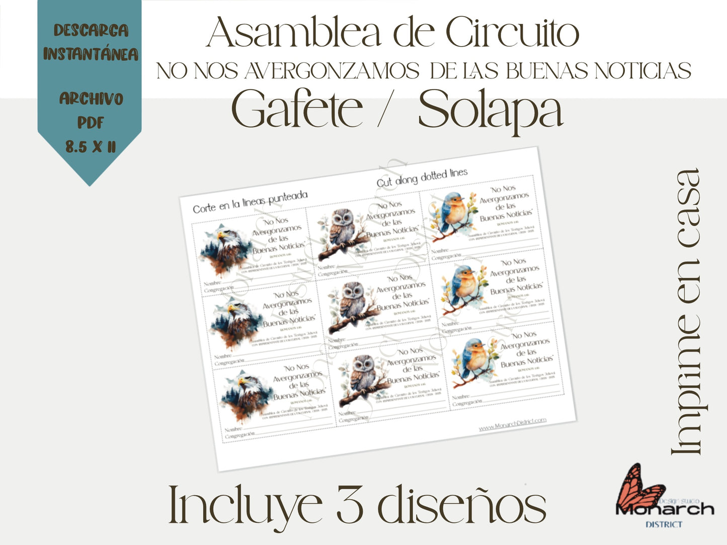 DIGITAL | ENGLISH Badge Lapel Circuit Assembly “Nos Ashamed of the Good News” with Branch Representative. Birds