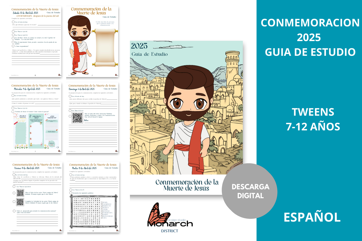 ESPAÑOL |  DIGITAL Guía de Estudio para la Conmemoración 2025 JW Tween, pre- adolescentes 7-12 años.