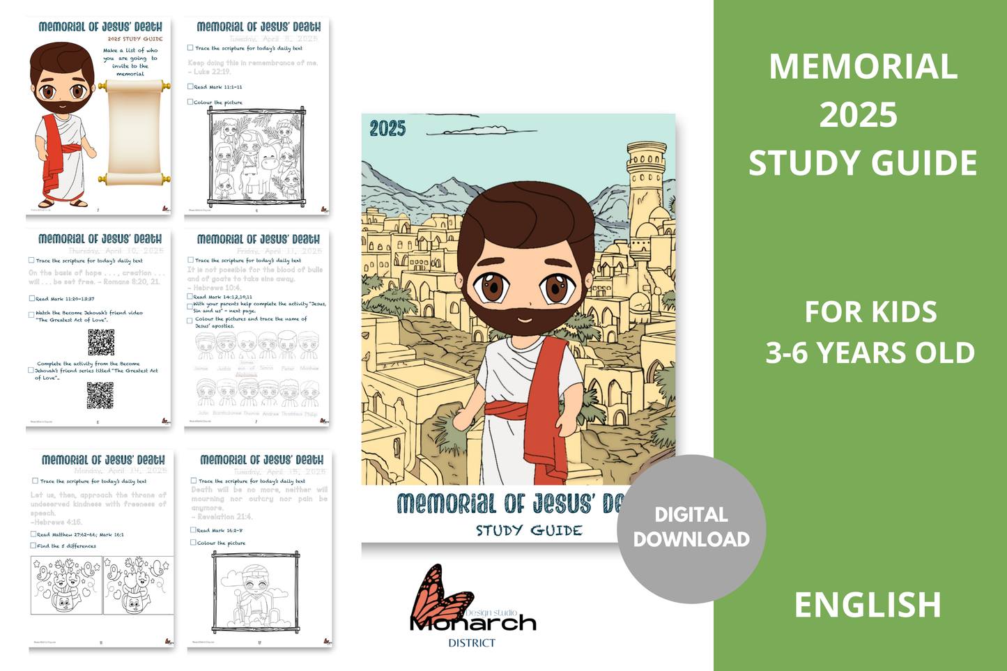 DIGITAL Memorial 2025 kids Study guide,  3-6 years old , ENGLISH