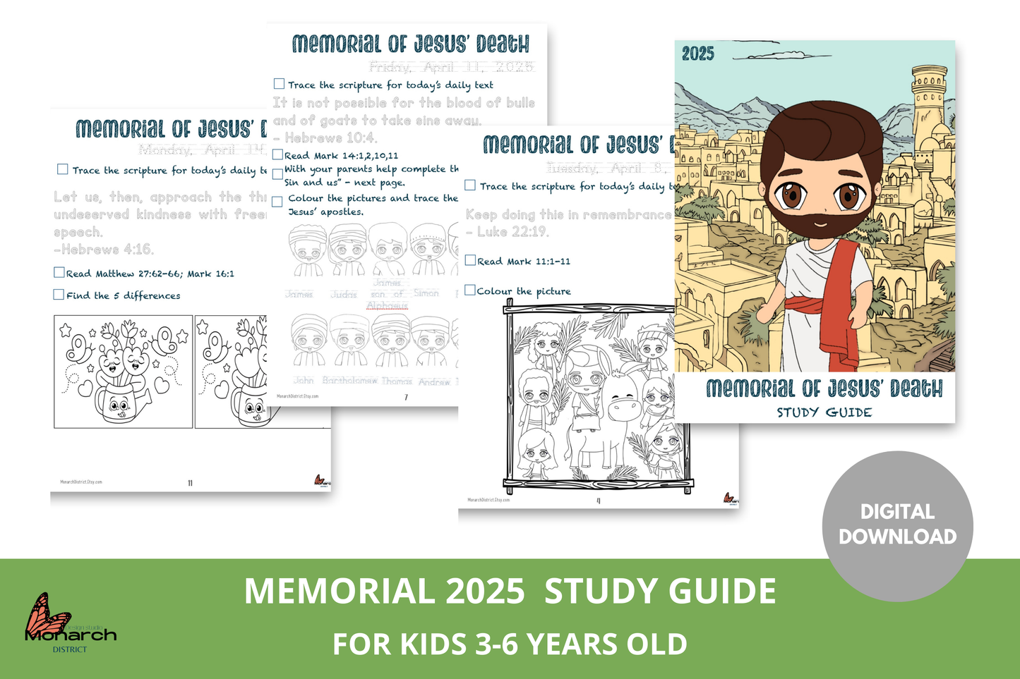 DIGITAL Memorial 2025 kids Study guide,  3-6 years old , ENGLISH