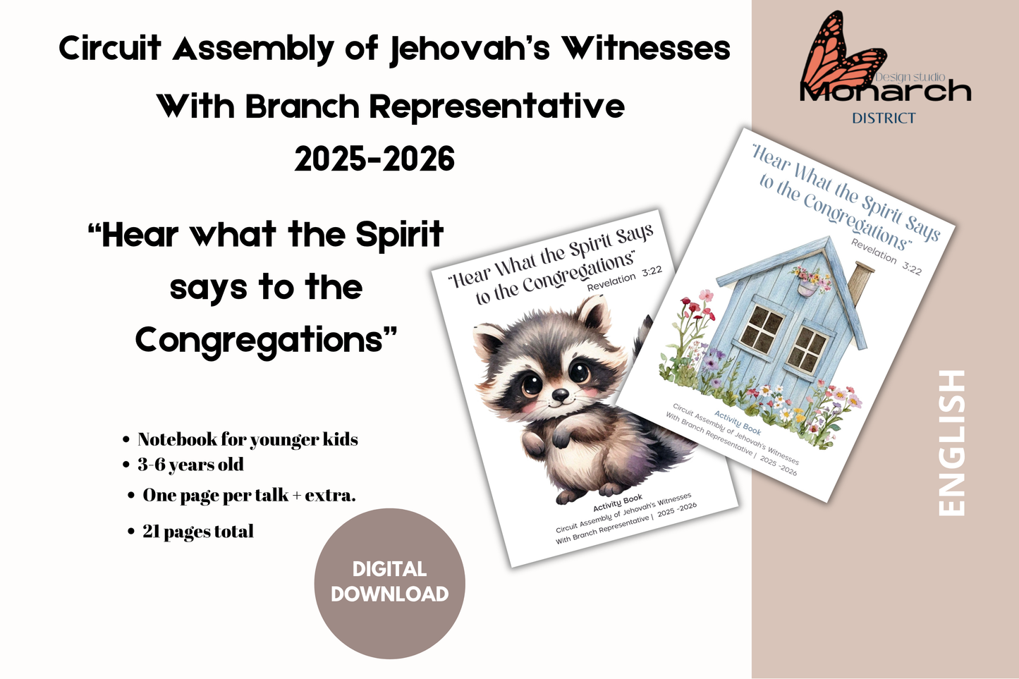 DIGITAL | ENGLISH Notebook kids 3-6 years old for the Circuit Assembly “Hear what the Spirit says to the Congregations” with branch Representative. 2025-2026