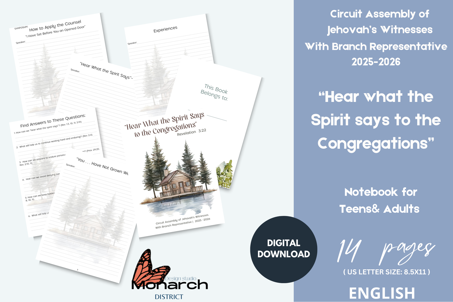 DIGITAL | ENGLISH Notebook for the Circuit Assembly “Hear what the Spirit says to the Congregations” with branch Representative. 2025-2026 for Teens/adults
