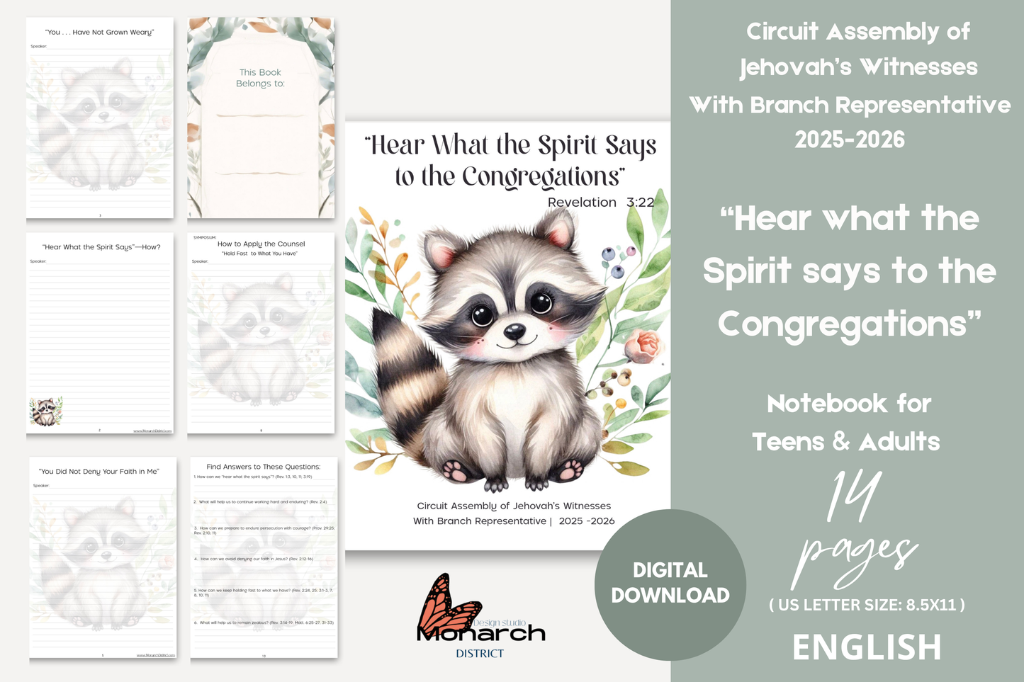DIGITAL | ENGLISH Notebook for the Circuit Assembly “Hear what the Spirit says to the Congregations” with branch Representative. 2025-2026 for Teens/adults