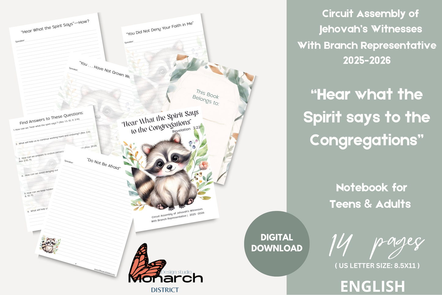 DIGITAL | ENGLISH Notebook for the Circuit Assembly “Hear what the Spirit says to the Congregations” with branch Representative. 2025-2026 for Teens/adults