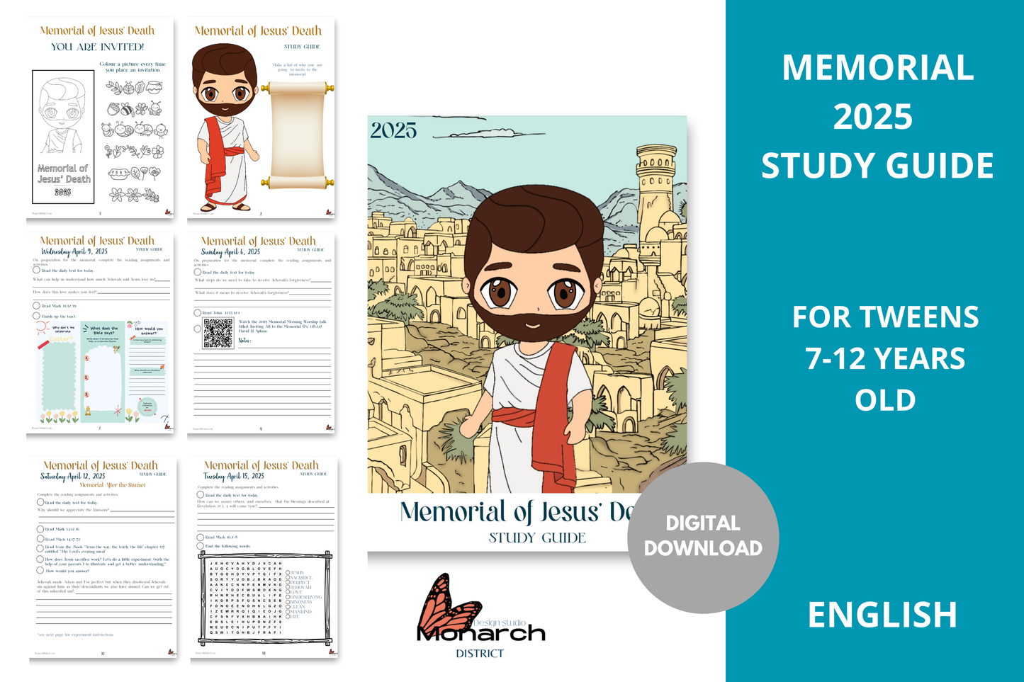 DIGITAL Memorial 2025 tween Study guide, 7-13 yo, ENGLISH