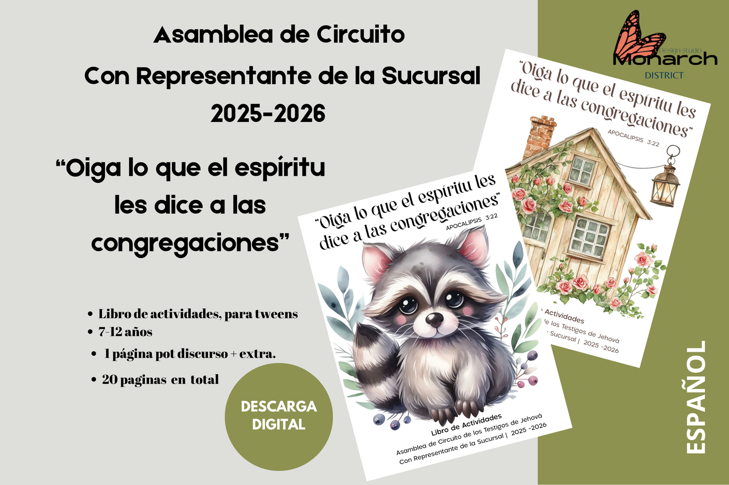 DIGITAL | ESPAÑOL Libro Asamblea circuito para 7-12 años. “Oigan lo que el espíritu les dice a la Congregación“