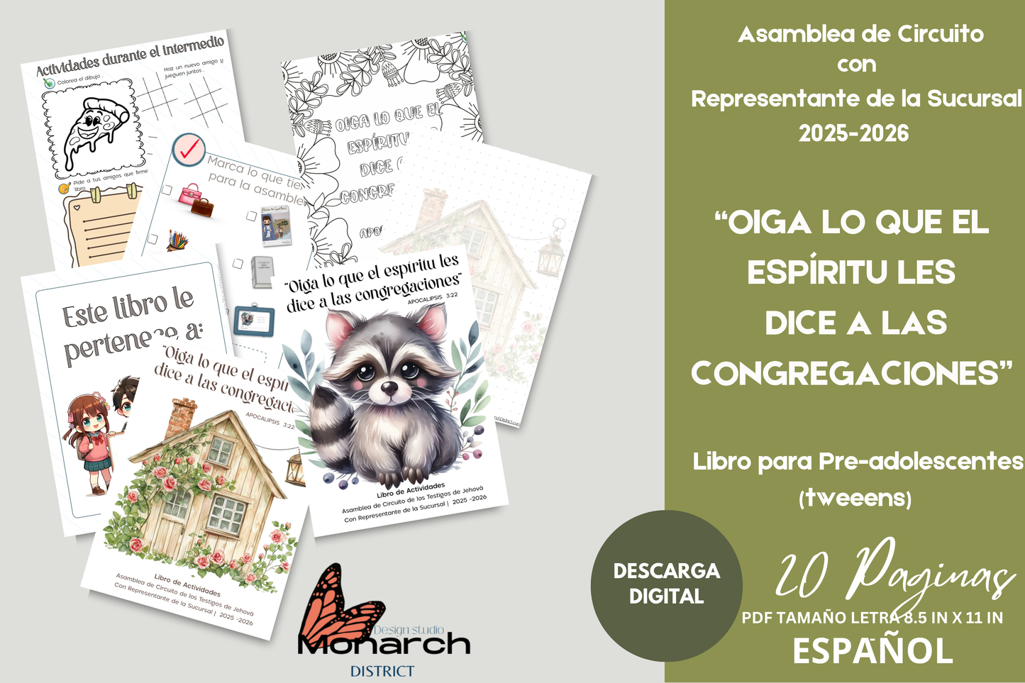 DIGITAL | ESPAÑOL Libro Asamblea circuito para 7-12 años. “Oigan lo que el espíritu les dice a la Congregación“