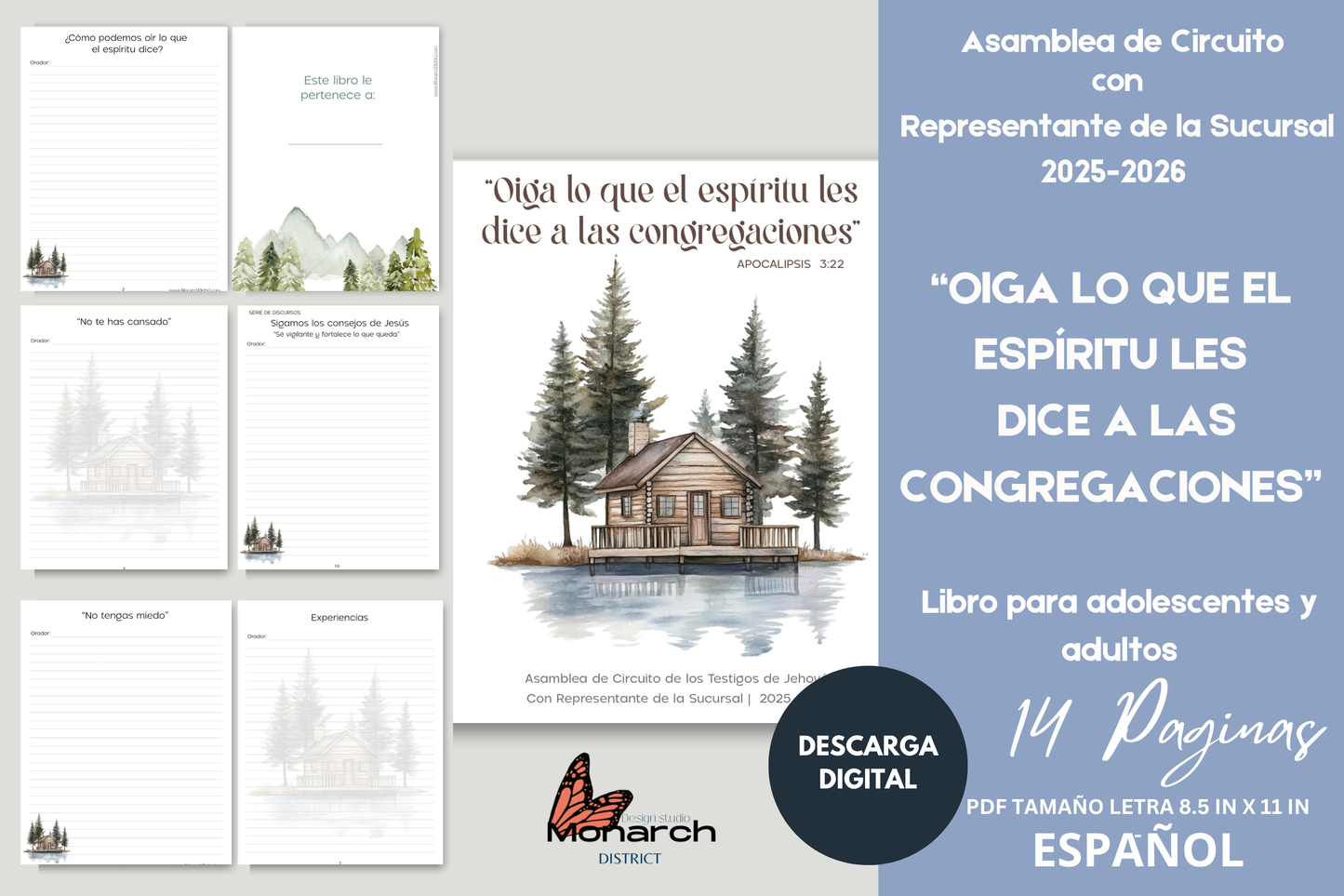 DIGITAL | ESPAÑOL Notas. Cuaderno para la asamblea de circuito 2025-2026 “Oigan lo que el espíritu les dice a las congregaciones” for adolescentes y adultos v2