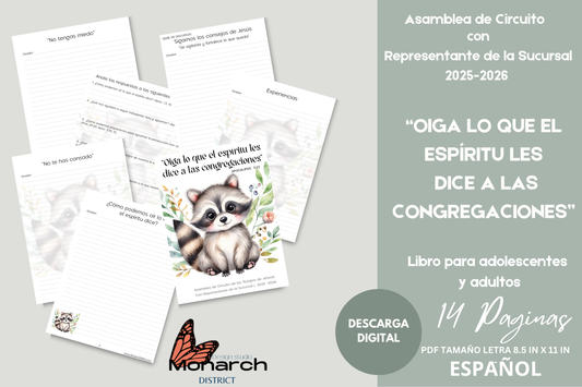 DIGITAL  | ESPAÑOL Notas. Cuaderno para la asamblea de circuito 2025-2026 “Oigan lo que el espíritu les dice a las congregaciones” for adolescentes y adultos v1