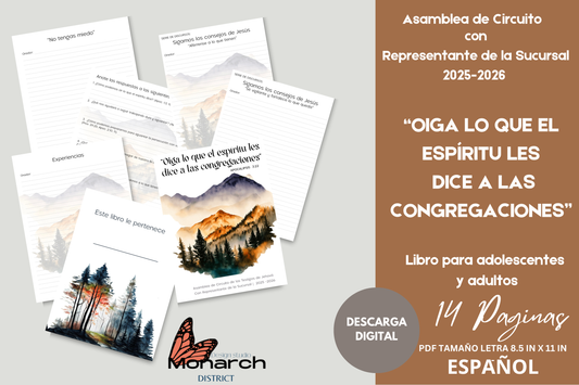 DIGITAL  | ESPAÑOL Notas. Cuaderno para la asamblea de circuito 2025-2026 “Oigan lo que el espíritu les dice a las congregaciones” for adolescentes y adultos v3