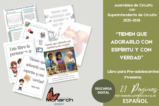 DIGITAL  | ESPAÑOL Libro Asamblea circuito para 7-12 años. “Tienen que adorarlo con espíritu y con verdad “
