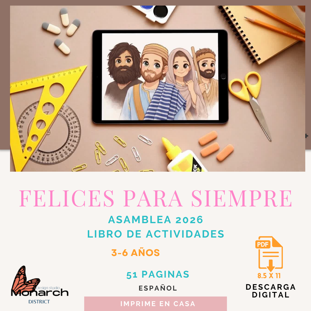 DIGITAL  | ESPAÑOL Libro de Actividades Asamblea Regional/ Internacional para 3-6 años. “ FELICES PARA SIEMPRE “