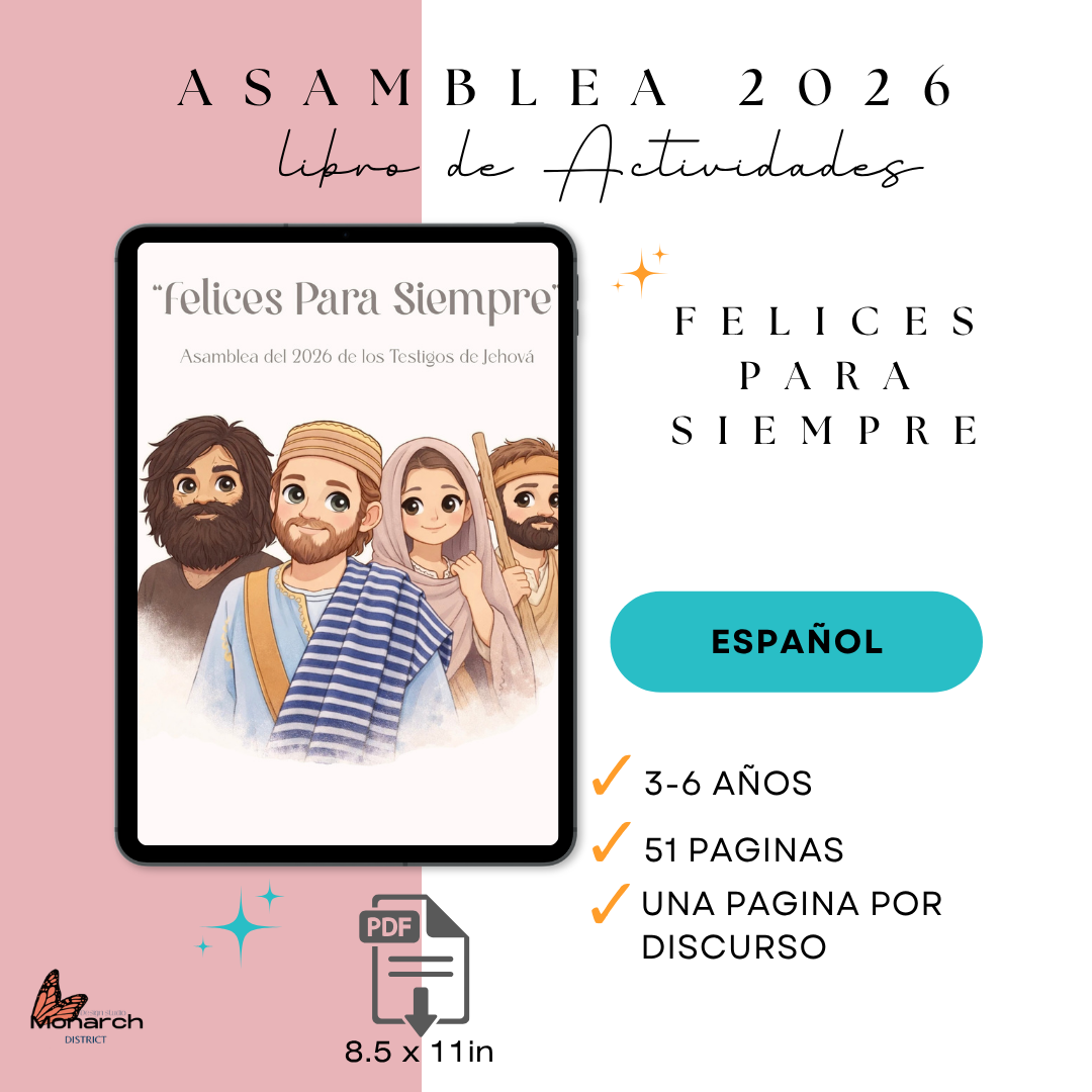 DIGITAL  | ESPAÑOL Libro de Actividades Asamblea Regional/ Internacional para 3-6 años. “ FELICES PARA SIEMPRE “