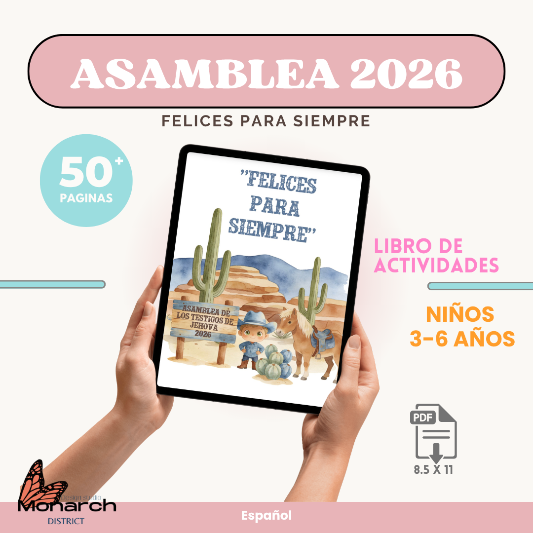 DIGITAL  | ESPAÑOL Libro de Actividades Asamblea Regional/ Internacional para 3-6 años. “ FELICES PARA SIEMPRE “