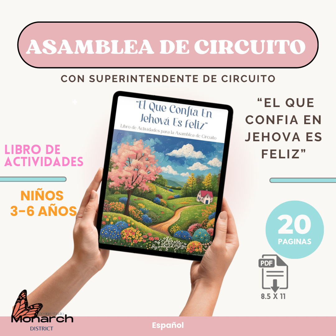 DIGITAL  |ESPAÑOL Niños 3-6 libro Asamblea de Circuito con Superintendente de Circuito “EL QUE CONFÍA EN JEHOVAH ES FELIZ”  2026-2027