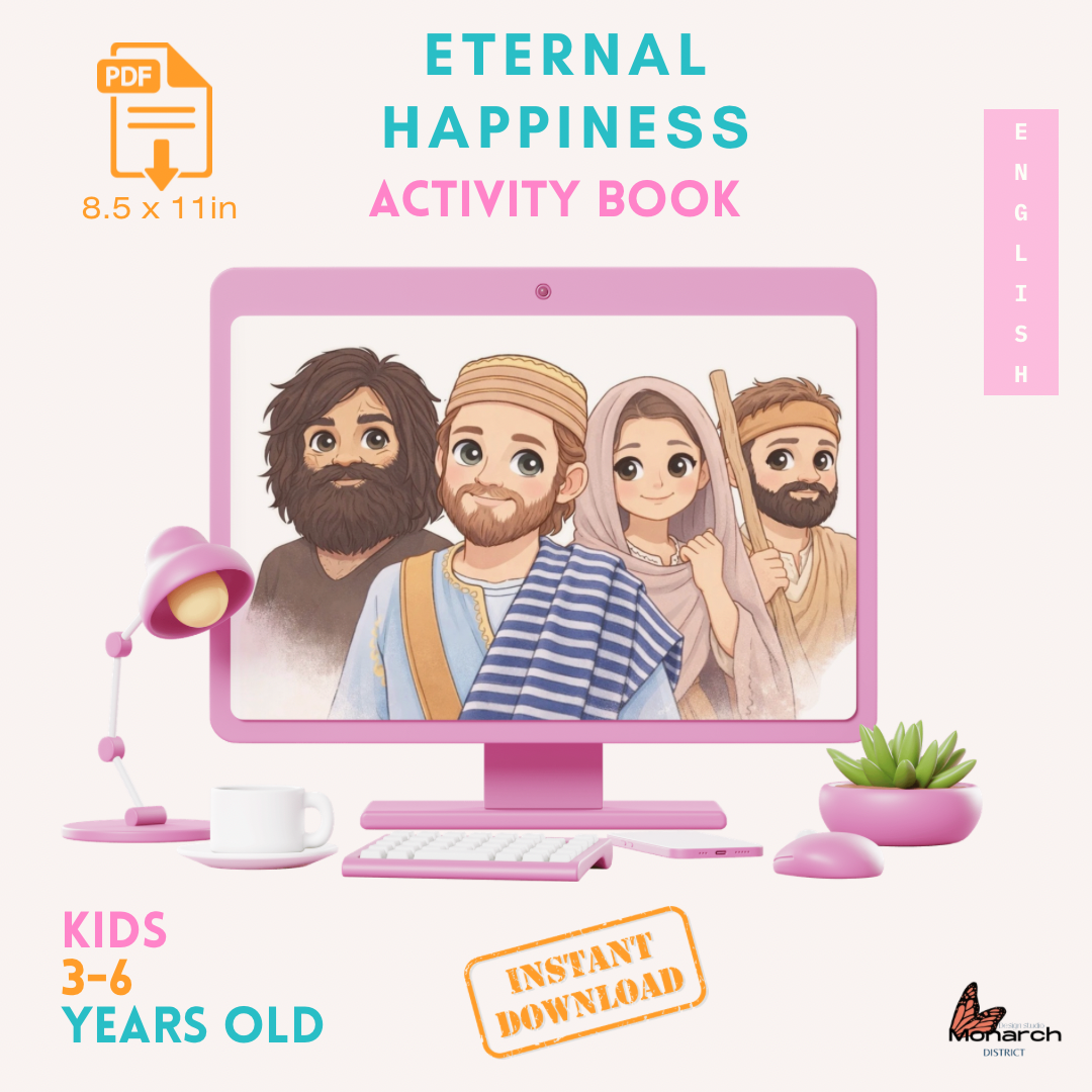 DIGITAL  | ENGLISH Activity book for the Regional/ Internacional Convention 3-6years old. “ ETERNAL HAPPINESS”