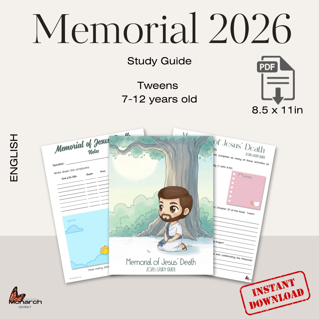 DIGITAL- Memorial of Jesus death study guide.  Tweens 7-12 years old | CONMEMORACIÓN 2026 Guia de Estudio