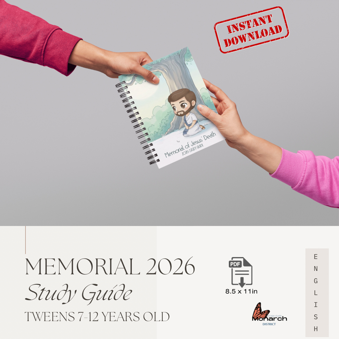 DIGITAL- Memorial of Jesus death study guide.  Tweens 7-12 years old | CONMEMORACIÓN 2026 Guia de Estudio
