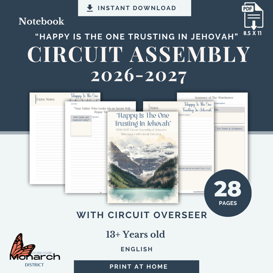 DIGITAL|ENGLISH Teens + Notebook for the Circuit Assembly “Happy is the one trusting in Jehovah” with Circuit overseer 2026-2027 V2