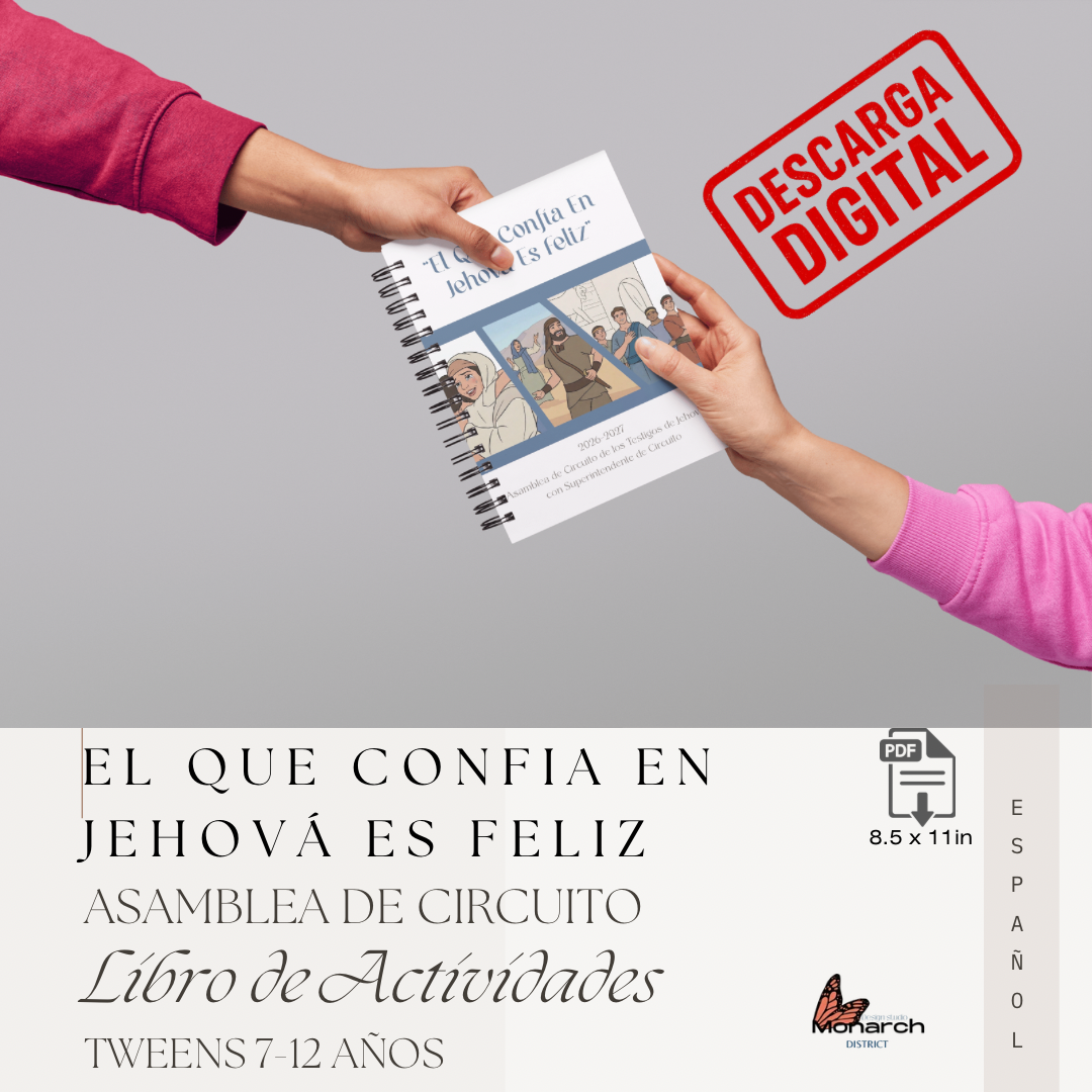 DIGITAL  |ESPAÑOL Tween Libro para la Asamblea de Circuito “El que confía en Jehova es feliz” con Superintendente de Circuito 2026-2027 para 7-12 años