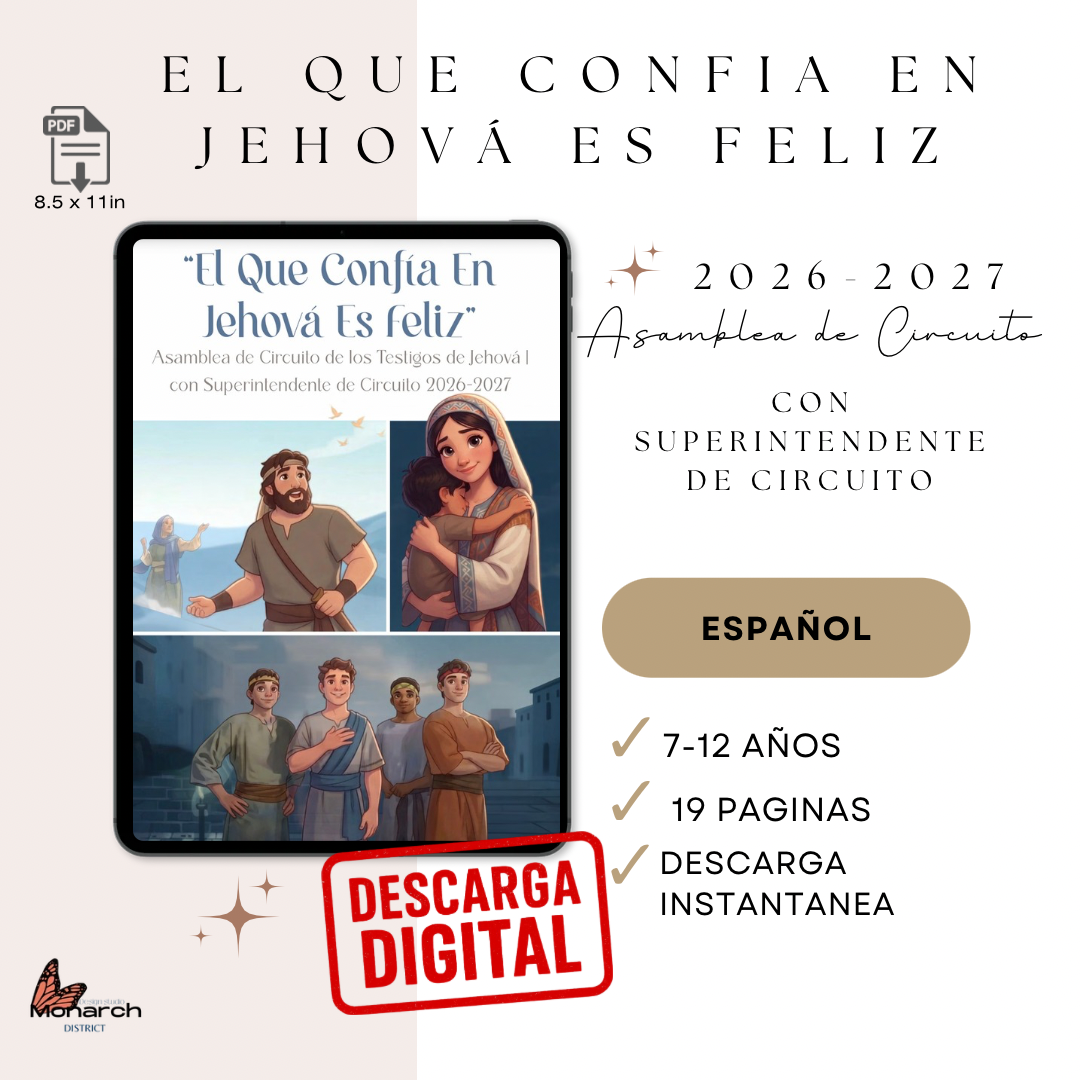 DIGITAL  |ESPAÑOL Tween Libro para la Asamblea de Circuito “El que confía en Jehova es feliz” con Superintendente de Circuito 2026-2027 para 7-12 años