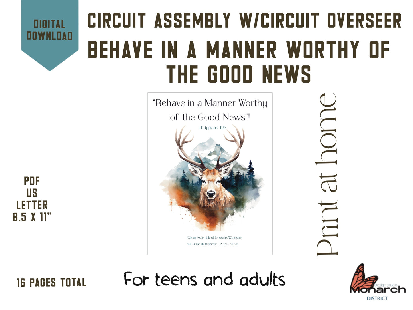 DIGITAL  | ENGLISH Notebook  Circuit Assembly for teen/adult BEHAVE IN A MANNER WORTHY OF THE GOOD NEWS