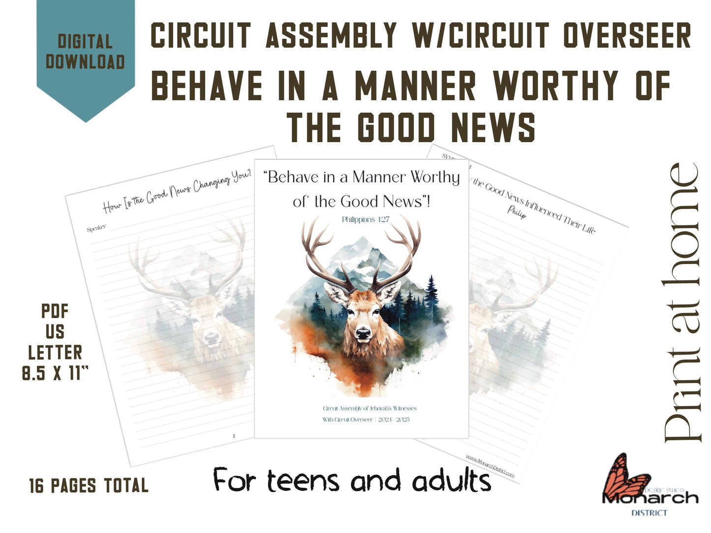 DIGITAL  | ENGLISH Notebook  Circuit Assembly for teen/adult BEHAVE IN A MANNER WORTHY OF THE GOOD NEWS