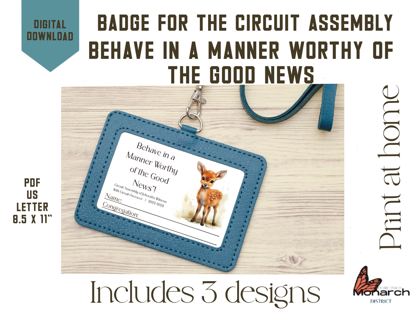 DIGITAL | ENGLISH Badge Lapel Circuit Assembly “Behave in a manner worthy of the good news” with Circuit overseer.