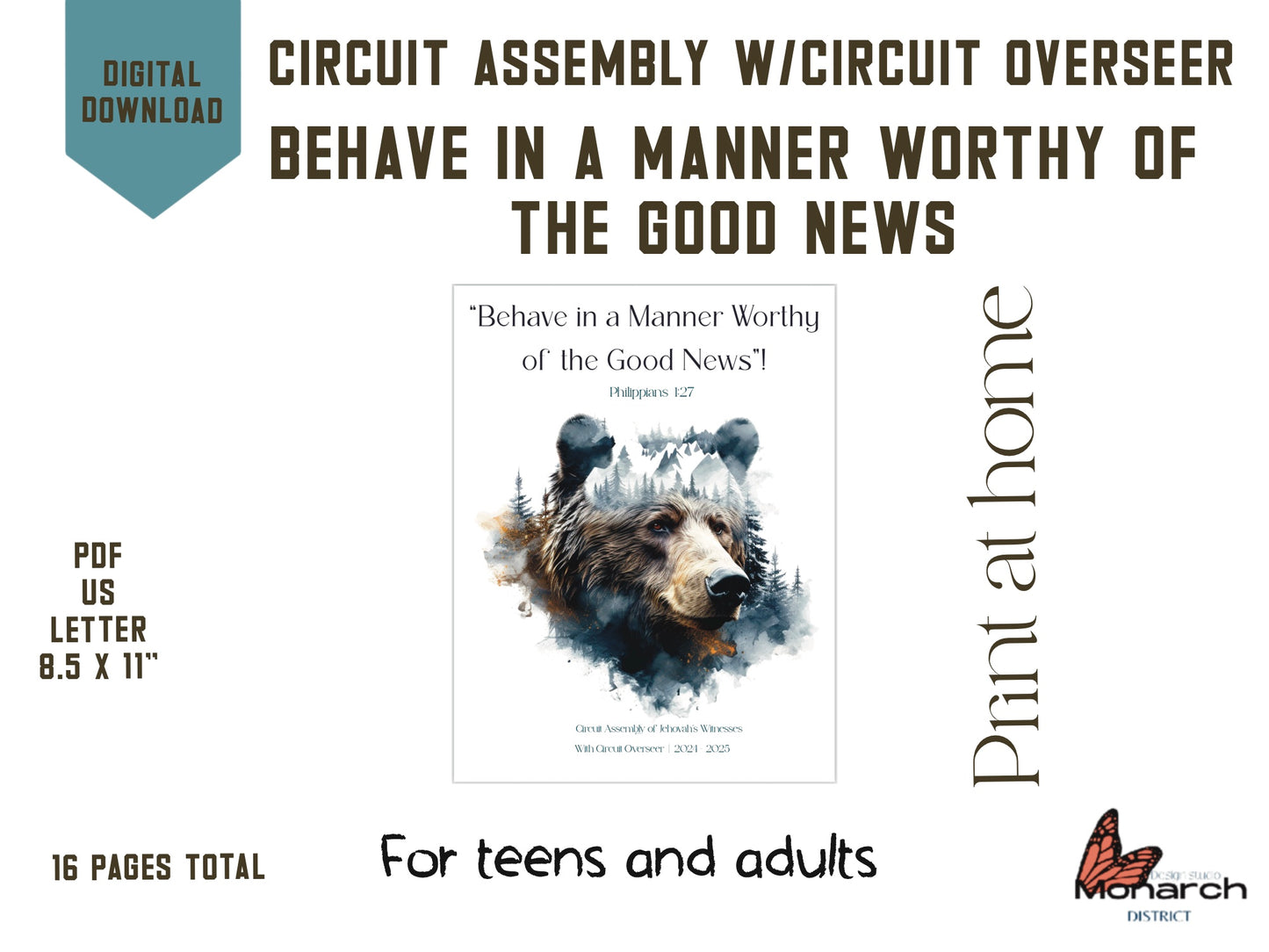 DIGITAL  | ENGLISH Notebook  Circuit Assembly for teen/adult BEHAVE IN A MANNER WORTHY OF THE GOOD NEWS