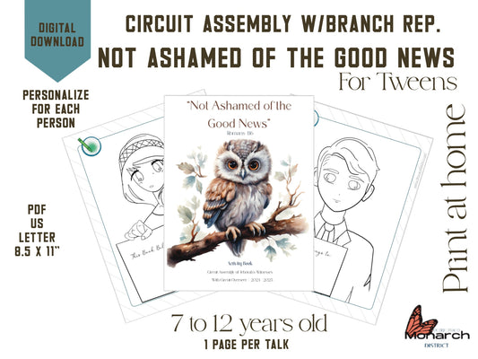 DIGITAL  | ENGLISH Notebook  Circuit Assembly for tweens 7-12 YO.  NOT ASHAMED OF THE GOOD NEWS