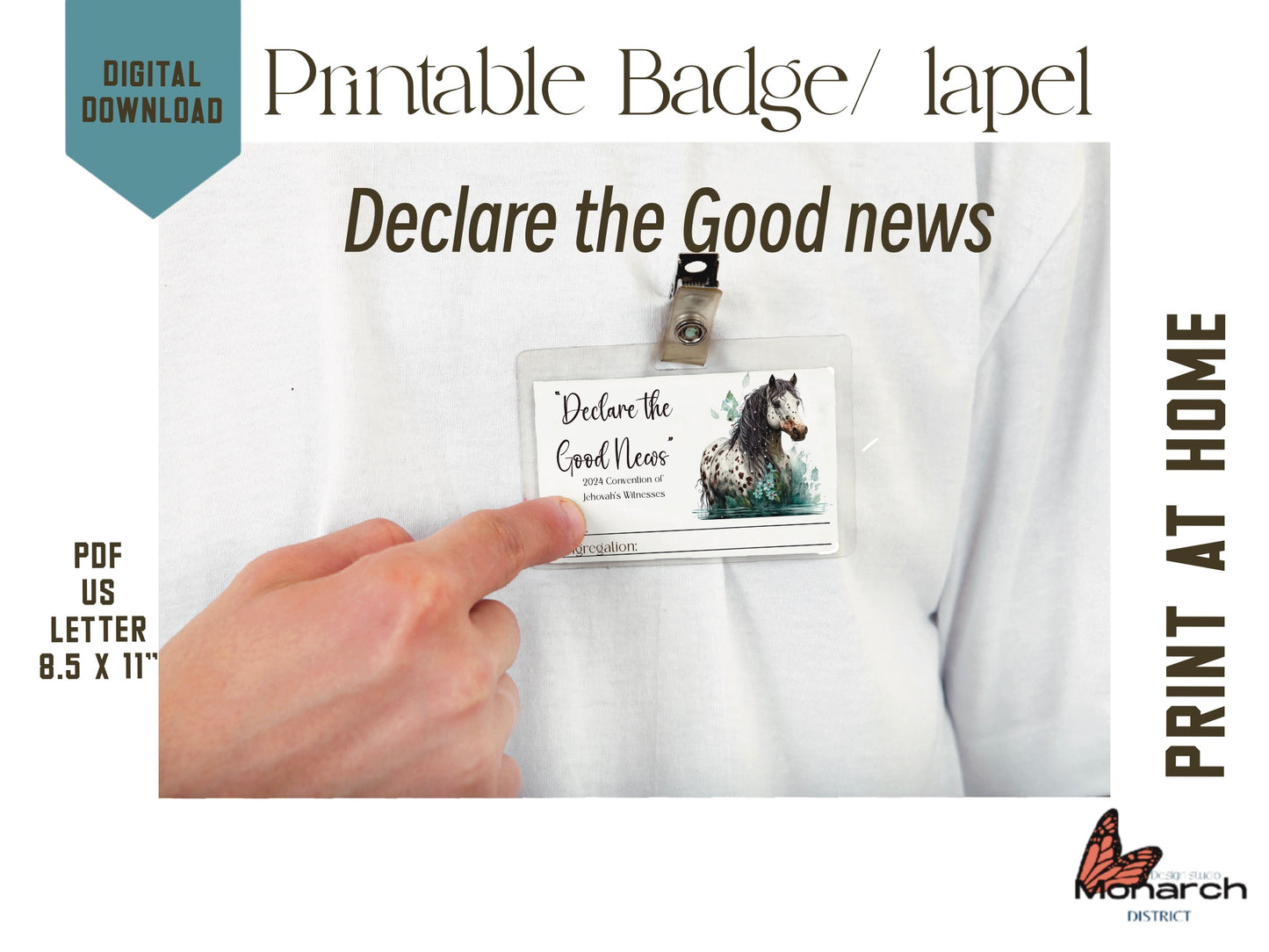 DIGITAL |  Badge / Lapel for the 2024 Convention Declare the Good News. Printable