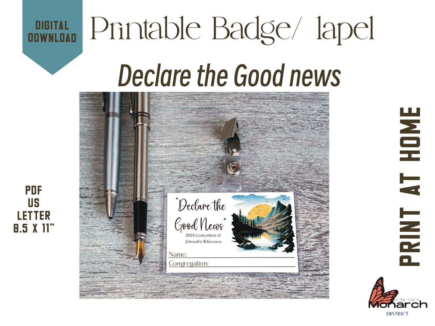 DIGITAL |  Badge / Lapel for the 2024 Convention Declare the Good News. Printable