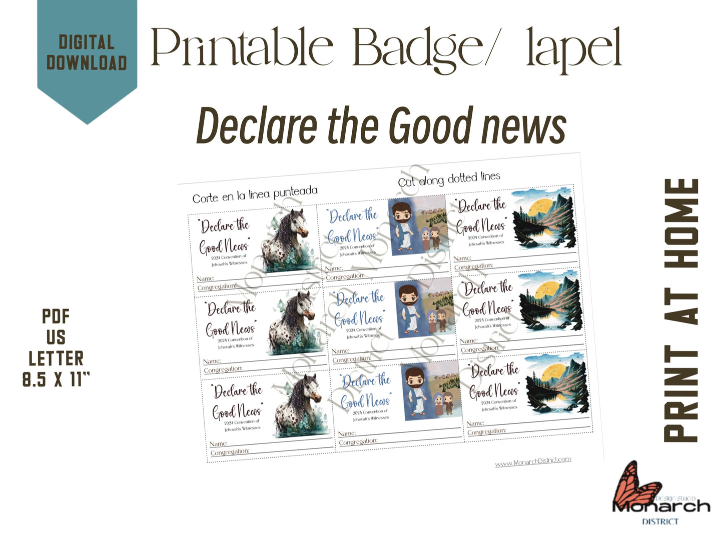 DIGITAL |  Badge / Lapel for the 2024 Convention Declare the Good News. Printable