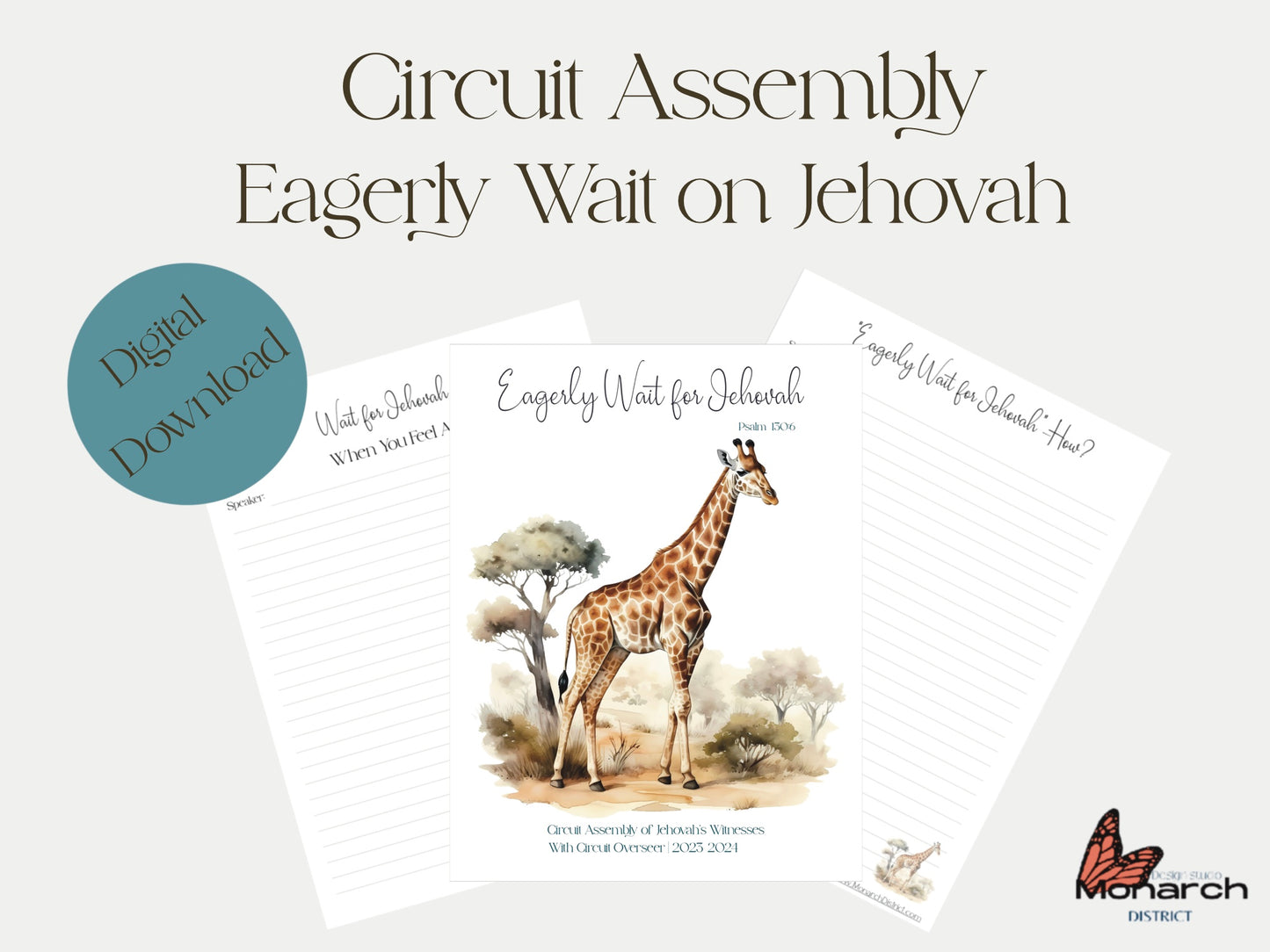 DIGITAL  | Notebook  Circuit Assembly “Eagerly wait on Jehovah” for teen/adult Digital Notebook.