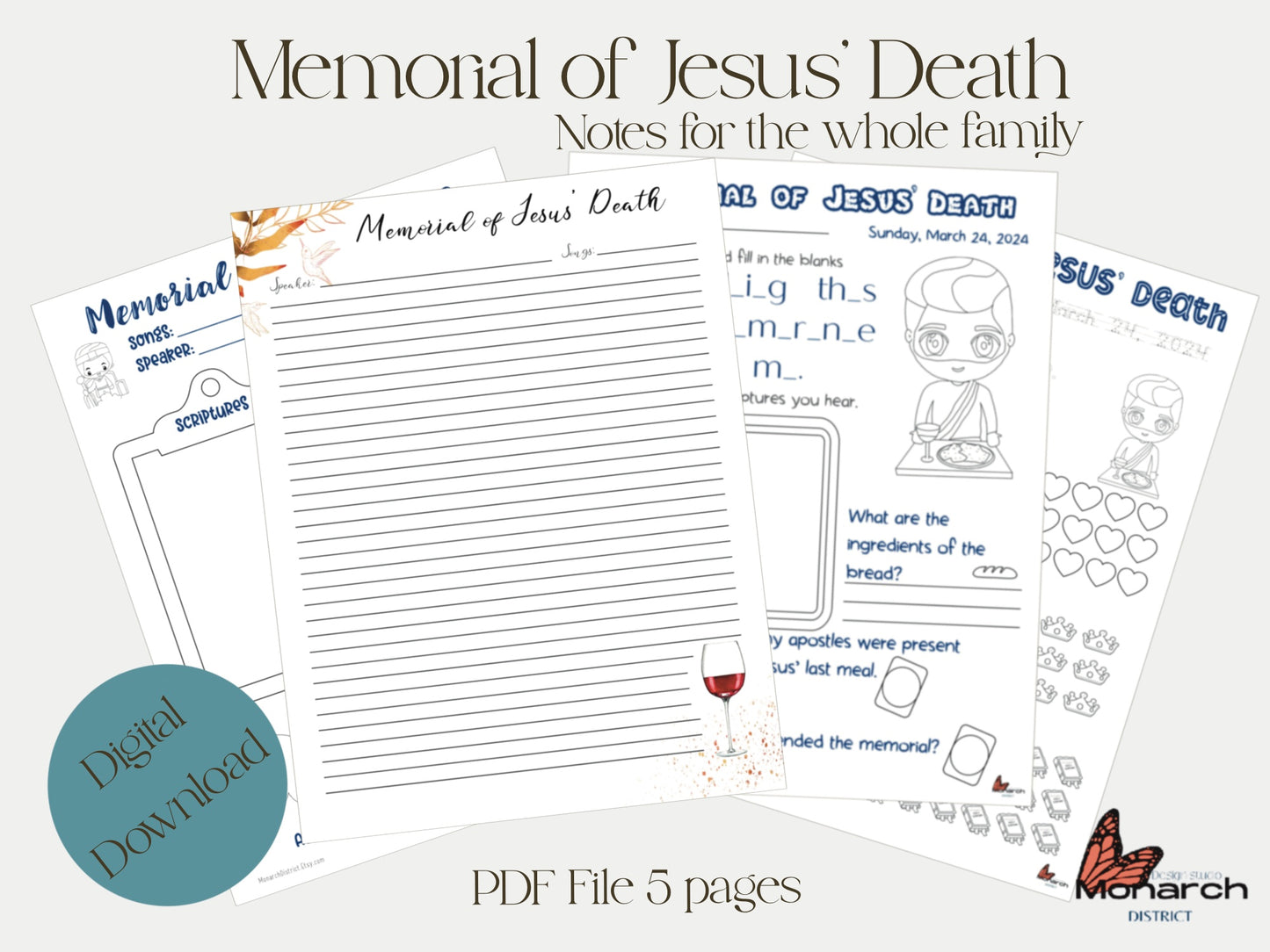 DIGITAL Memorial 2024 note taking package for the whole family ENGLISH