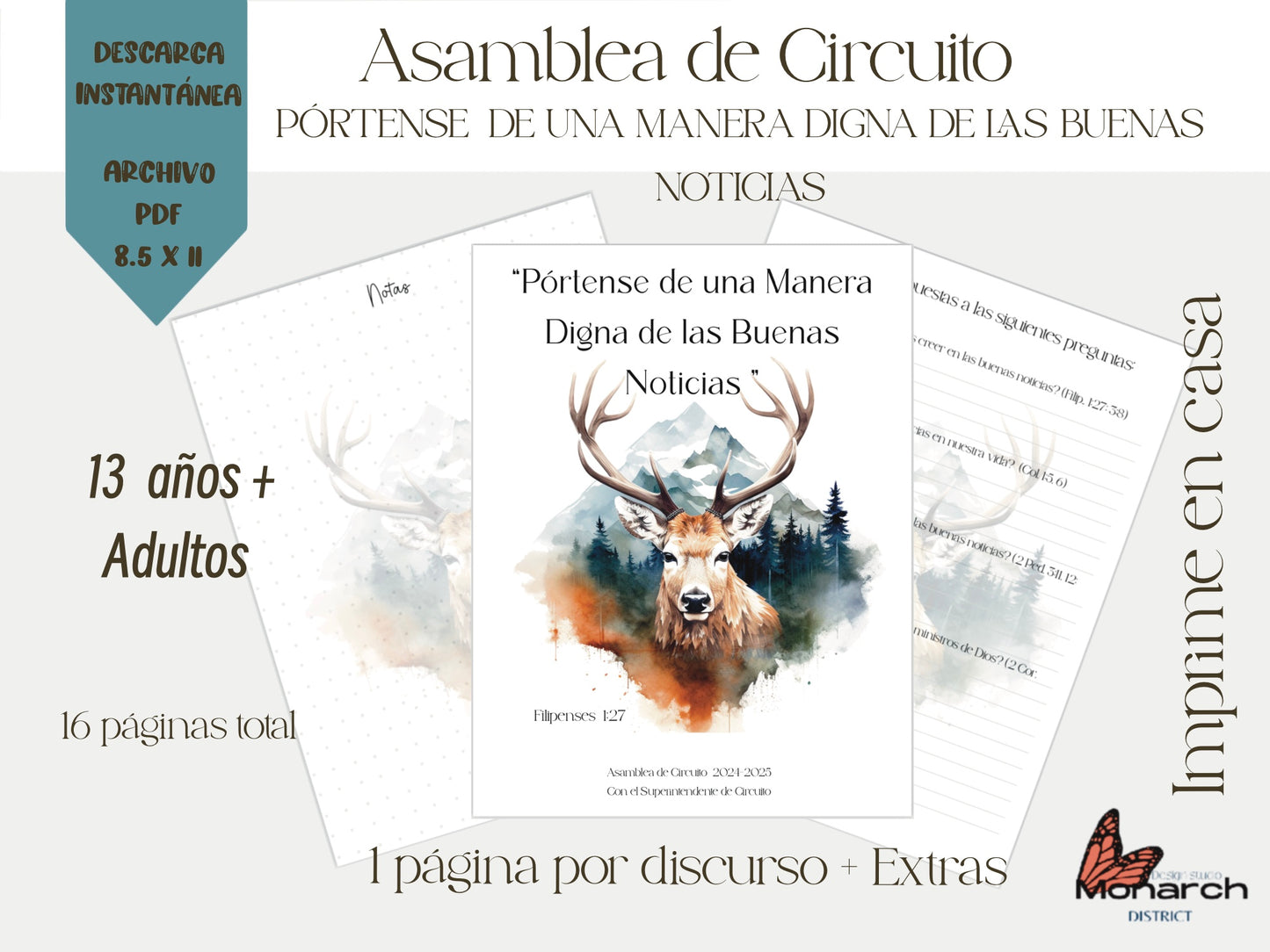 DIGITAL  | ESPAÑOL Libro Asamblea de circuito para adolescentes y  adultos. PÓRTENSE DE UNA MANERA DIGNA DE LAS BUENAS NOTICIAS