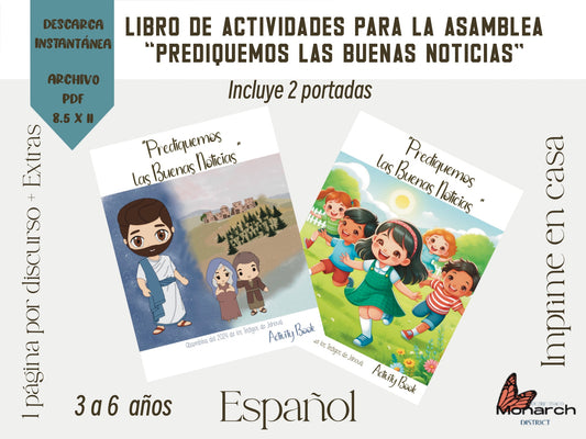 DIGITAL ESPAÑOL, libro de actividades para niños 3-6 años  Asamblea 2024  “PREDIQUEMOS LAS BUENAS NOTICIAS” Jw convention