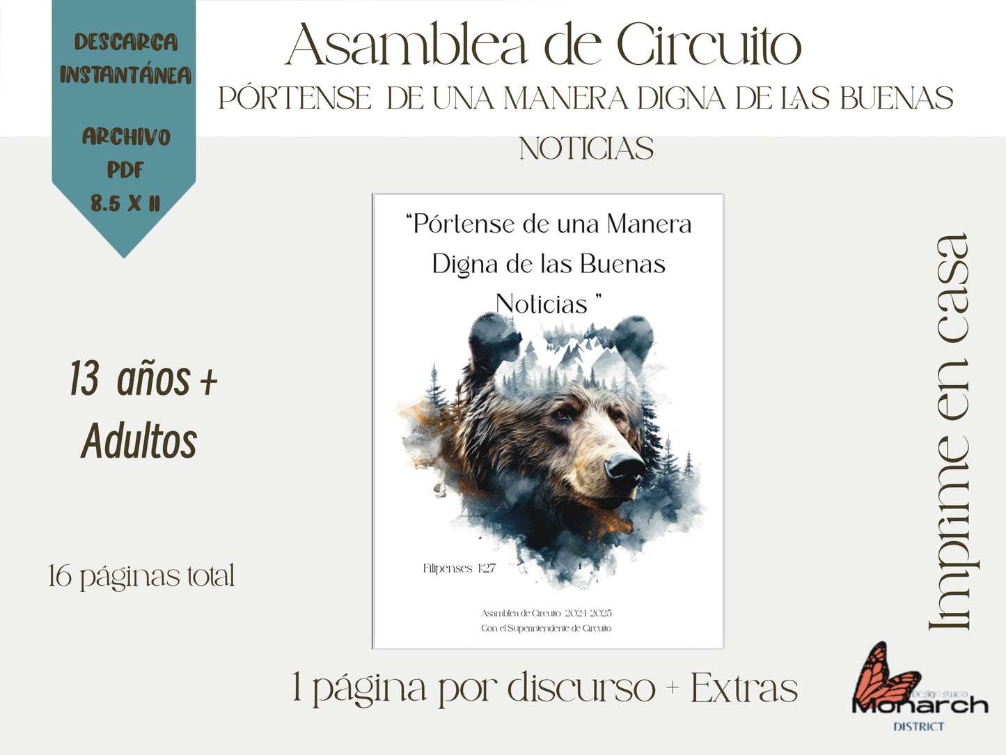 DIGITAL  | ESPAÑOL Libro Asamblea de circuito para adolescentes y  adultos. PÓRTENSE DE UNA MANERA DIGNA DE LAS BUENAS NOTICIAS