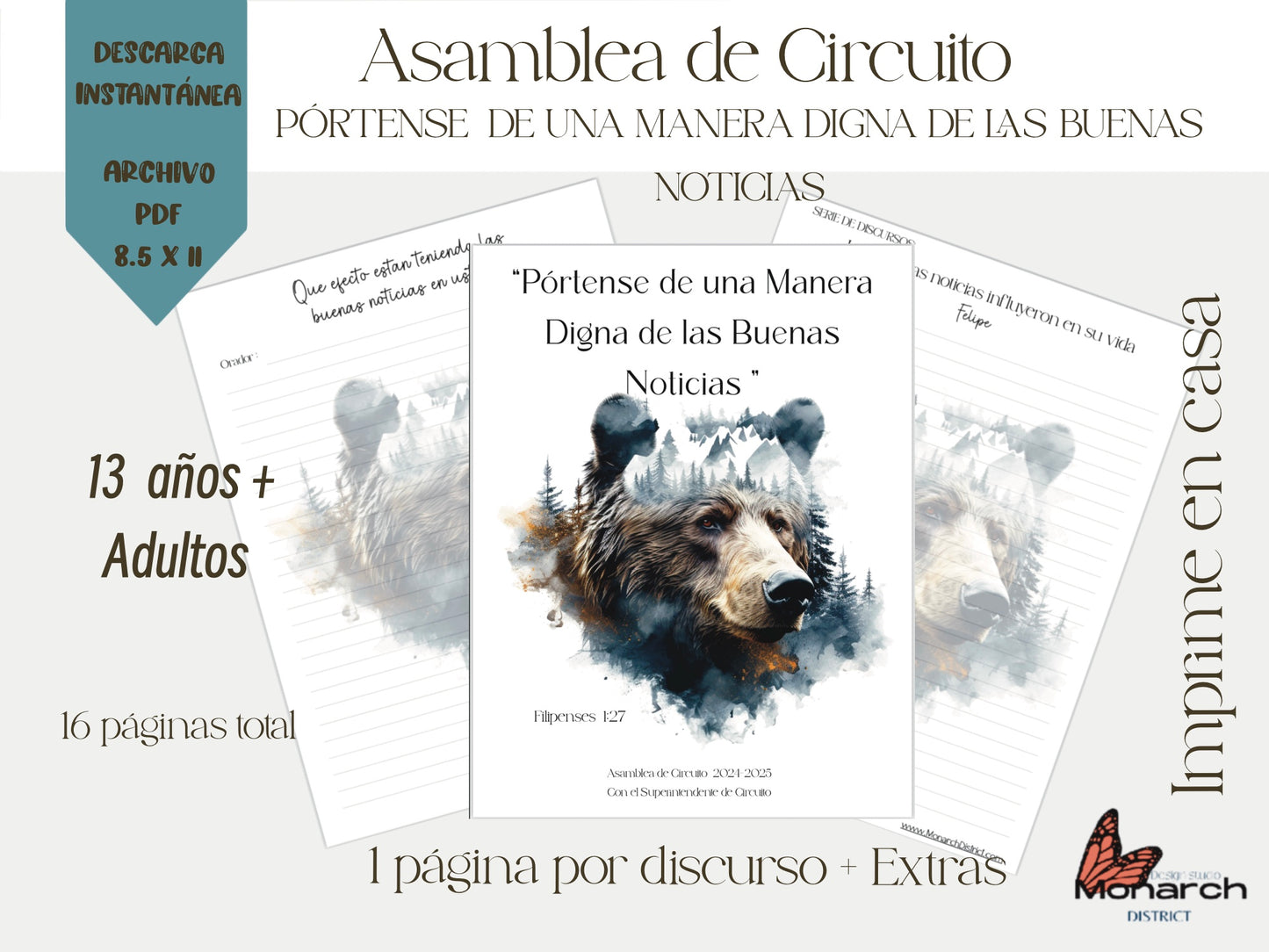 DIGITAL  | ESPAÑOL Libro Asamblea de circuito para adolescentes y  adultos. PÓRTENSE DE UNA MANERA DIGNA DE LAS BUENAS NOTICIAS