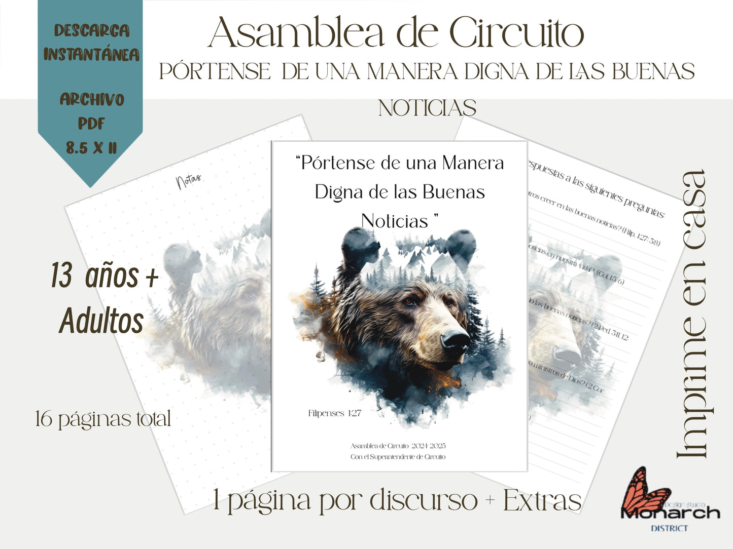 DIGITAL  | ESPAÑOL Libro Asamblea de circuito para adolescentes y  adultos. PÓRTENSE DE UNA MANERA DIGNA DE LAS BUENAS NOTICIAS