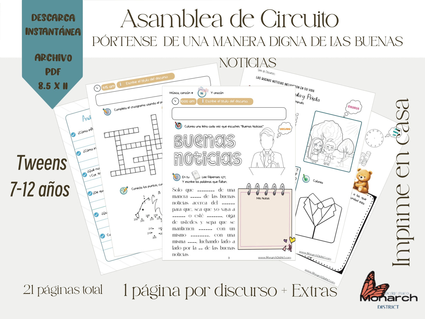 DIGITAL  | ESPAÑOL Libro Asamblea de circuito para 7-12 años. PÓRTENSE DE UNA MANERA DIGNA DE LAS BUENAS NOTICIAS