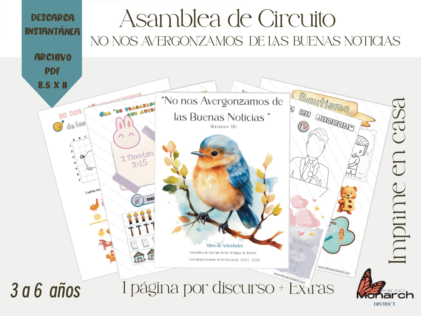 DIGITAL  | ESPAÑOL Libro Asamblea de circuito para 3-6 años. NO NOS AVERGONZAMOS DE LAS BUENAS NOTICIAS